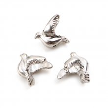 Breloque Perle Oiseau N°03 Argent