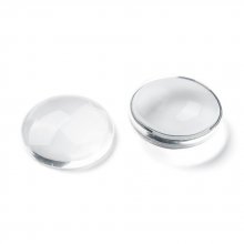 10 Cabochons Rond 40 mm en verre transparent R016-40
