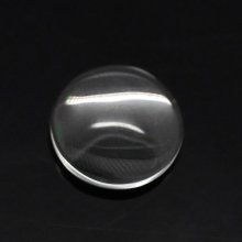 10 Cabochons Ronds 12 mm en verre loupe transparent N°03