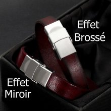 10 Fermoirs clip griffe pour cuir 10 mm de large Brossé