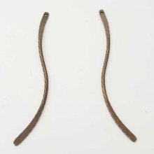Barre Tige Courbé En Métal Argenté 1 anneau N°02 Bronze