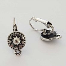 Support Boucle d'oreille Dormeuse N°105 x 1 Paire Argent