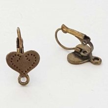 Support Boucle d'oreille Dormeuse N°107 x 1 Paire Bronze