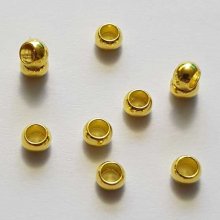 10 Perles à écraser de 2.5 mm doré