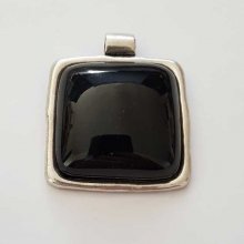 Pendentif N°001-G en Alliage Carré Noir