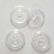 1 Boule en verre Soucoupe Plate 26 mm à remplir