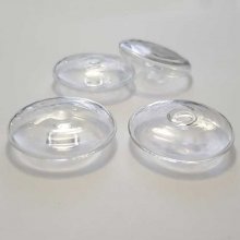 1 Boule en verre Soucoupe Plate 30 mm à remplir