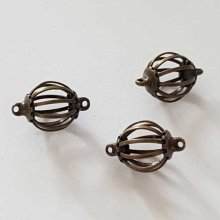 Breloque Cage De 17 mm Bronze N°01