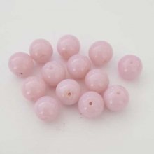 Perle ronde céramique rose 12 mm N°16