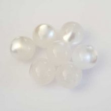 Perle ronde en plastique effet nacré blanc 14 mm