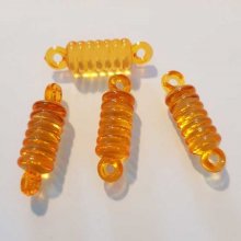 Connecteur Intercalaire ressort 34 x 10 mm Orange Plastique
