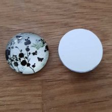 cabochon rond en verre 18mm divers 025