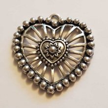 Breloques Cœur N°46 Argent