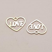 Breloques Cœur N°87 Cœur Argent Love