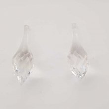 Perle acrylique Diamant transparent 73 x 21 mm Goutte