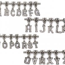 Breloque Alphabet 03 Lettre K et Strass