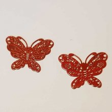 Breloque papillon N°20 Rouge 15 x 20 mm