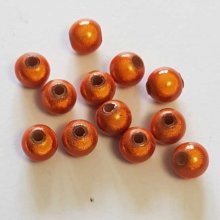 Perle Magique Ronde 10 mm Orange x 10