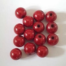 Perle Magique Ronde 08 mm Rouge x 14