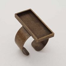 1 support bague rectangle de 25.8 x 10.7 mm Bronze N°01