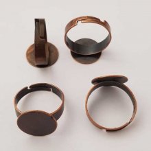 1 support bague ronde de 14.7 mm Bronze Cuivre N°28