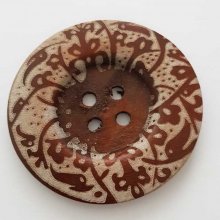 Bouton en bois fleurs 60 mm N°20 x 1 pièce