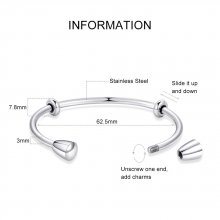 Bracelet Rigide Acier Inoxydable N°12 Argent