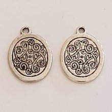 Breloque Médaille pièce 17 mm Argent-09