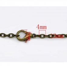 Collier Chaine Bronze maille forçat de 45 cm