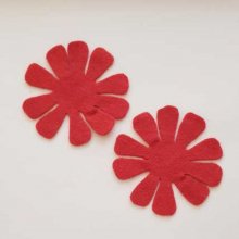 Jolie petite fleur en Feutrine 60 mm N°12-10 x 2 pièces