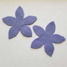 Jolie petite fleur en Feutrine 80 mm N°02-02 x 2 pièces