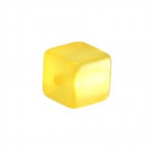 Perle Cube Polaris Brillant 10 mm Jaune 02