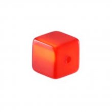 Perle Cube Polaris Brillant 10 mm Rouge