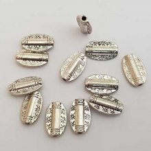 Perle divers en métal argenté 007