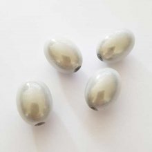 Perle Magique Ovale Blanc 19 mm