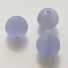 Perle Polaris Mat Ronde 20 mm Bleu Mauve 01 x 1 Pièce