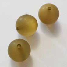 Perle Polaris Mat Ronde 20 mm Olivine 01 x 1 Pièce