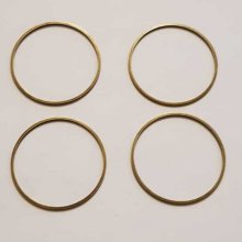 Perle rondelle plate anneau intercalaire métal argenté 058 Bronze
