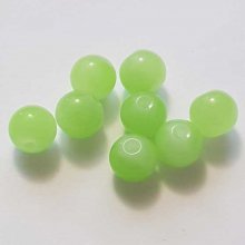 Perle Verre Ronde 10 mm vert 02 x 1 Pièce
