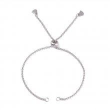 Bracelet Coulissant Acier Inoxydable Chaine Rolo N°01