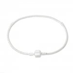 Bracelet Européen Clip 17cm fermoir Lisse