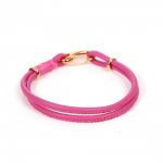 Bracelet Européen Double Uni Fushia