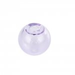 1 Boule en verre ronde à remplir de 12mm Violet