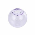 1 Boule en verre ronde à remplir de 16mm Violet