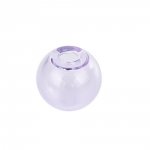 1 Boule en verre ronde à remplir de 20mm Violet