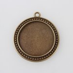 10 supports cabochons de 30mm bronze, pendentifs cabochons 88AB 