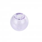 10 Boules en verre ronde de 12mm Violet à remplir