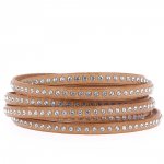 Cuir Naturel de 06 mm Strass Swarovski par 20 cm