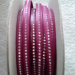 Cuir DD-Fuxia de 10 mm Strass Swarovski par 20 cm