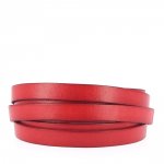 Cuir Plat Veau Rouge 10 mm par 20 cm Lisse